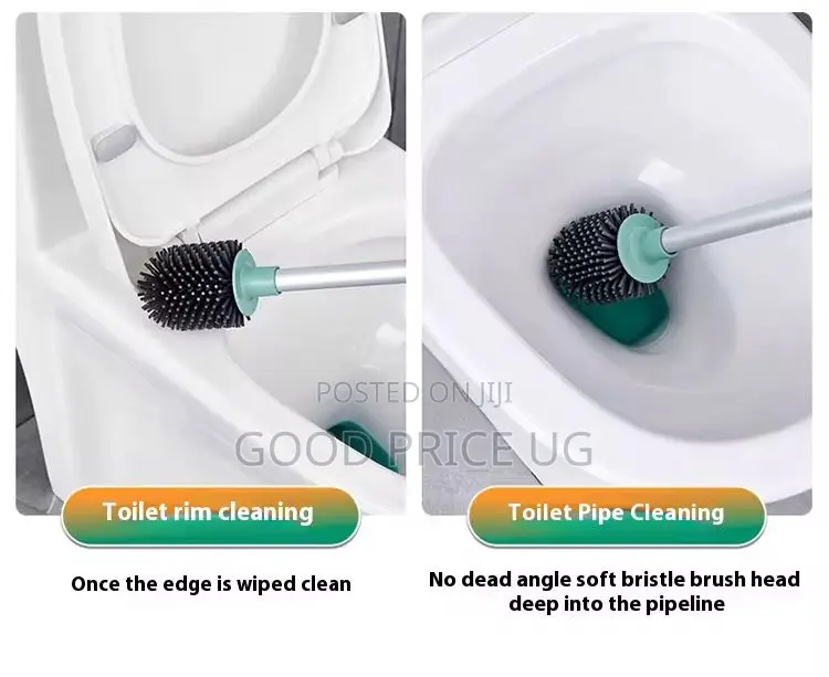 Wall-Mounted Silicone Toilet Brush Set