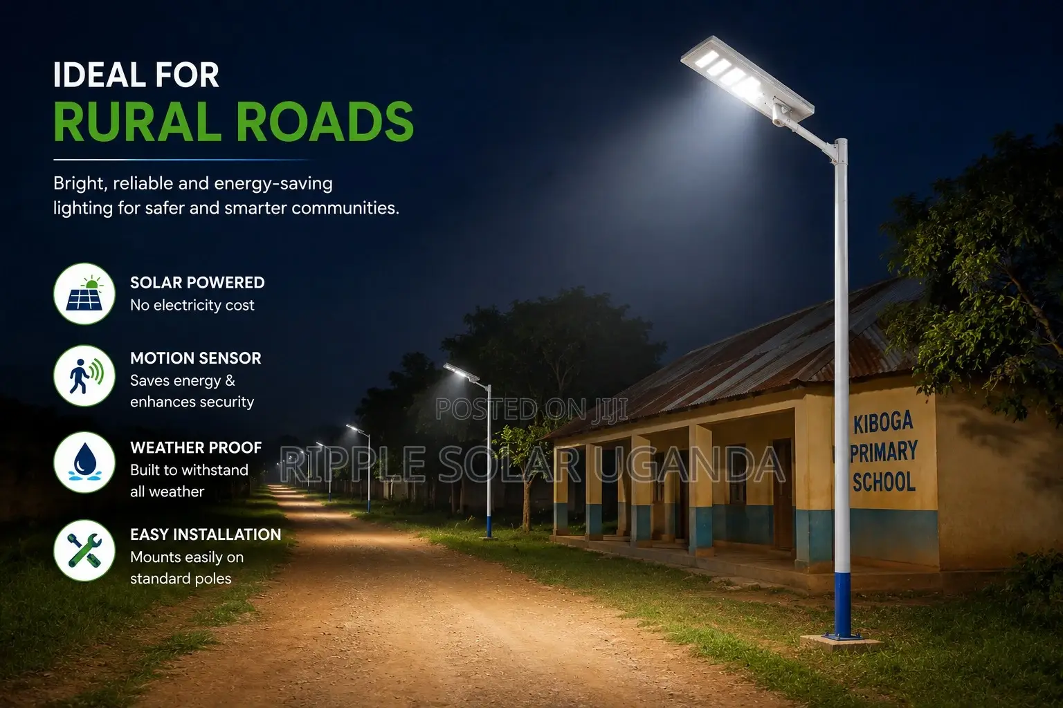 120W All in One Solar Street Light Waterproof Security Lamp