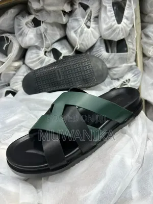 Men's Double Trap Comfort Slid Sandle:Black Black