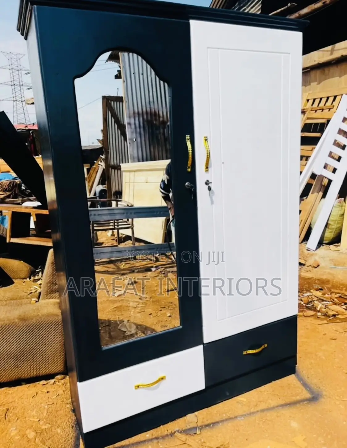 Beautiful Two-Tone Black and White Wardrobe