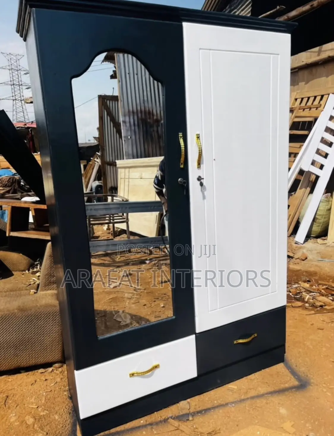 Beautiful Two-Tone Black and White Wardrobe