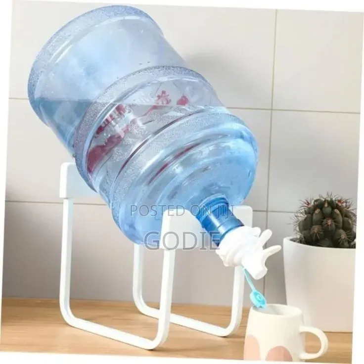 Portable Water Dispenser Stand Is for 5-Gallon Bottles With a Spigot.