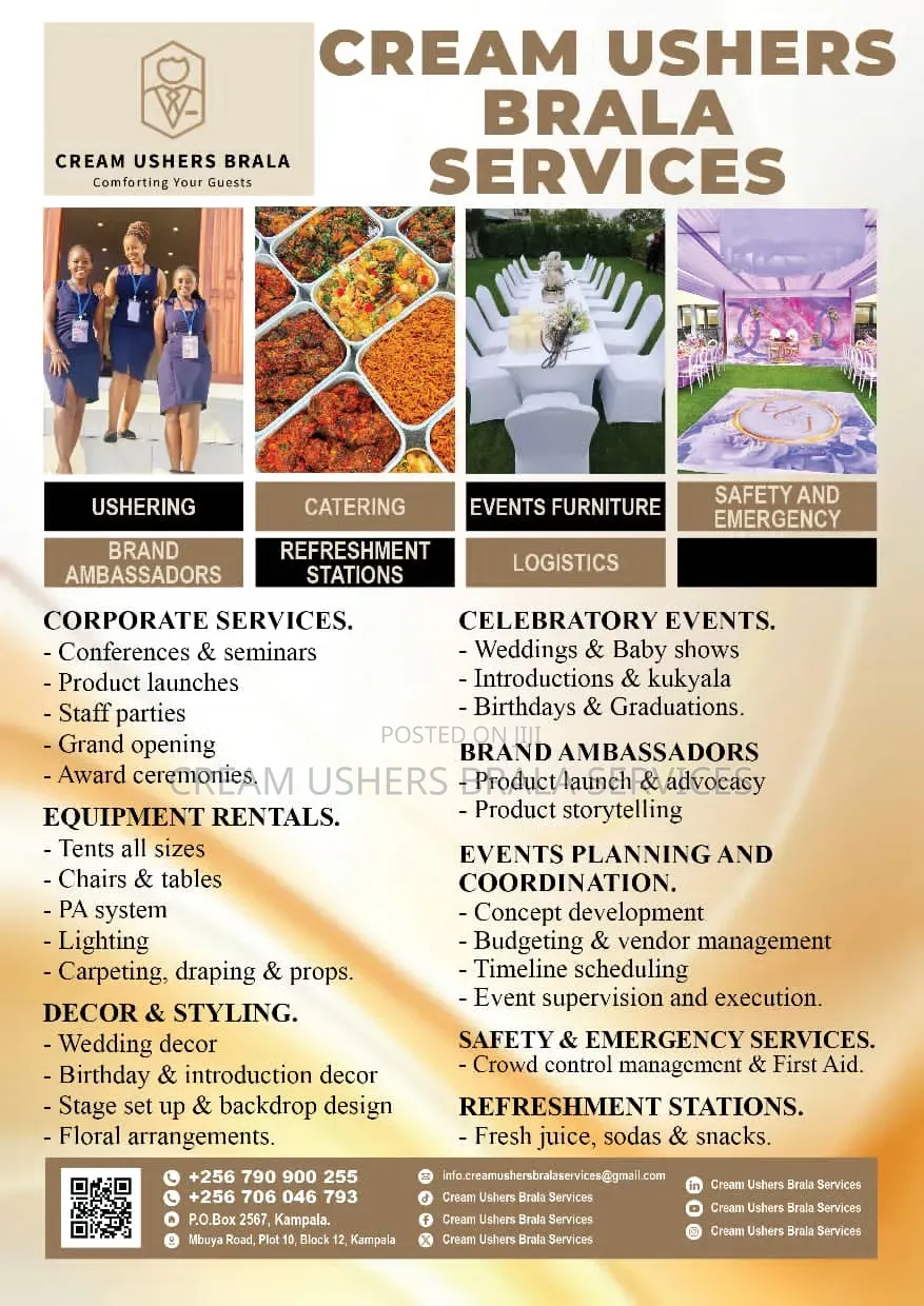 Professional Ushers, Events Furniture