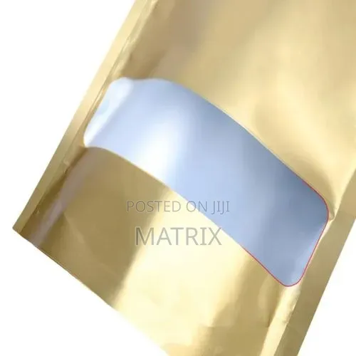 Zip Lock Bags (100 Pcs) Medium With Clear Window for Food Packaging