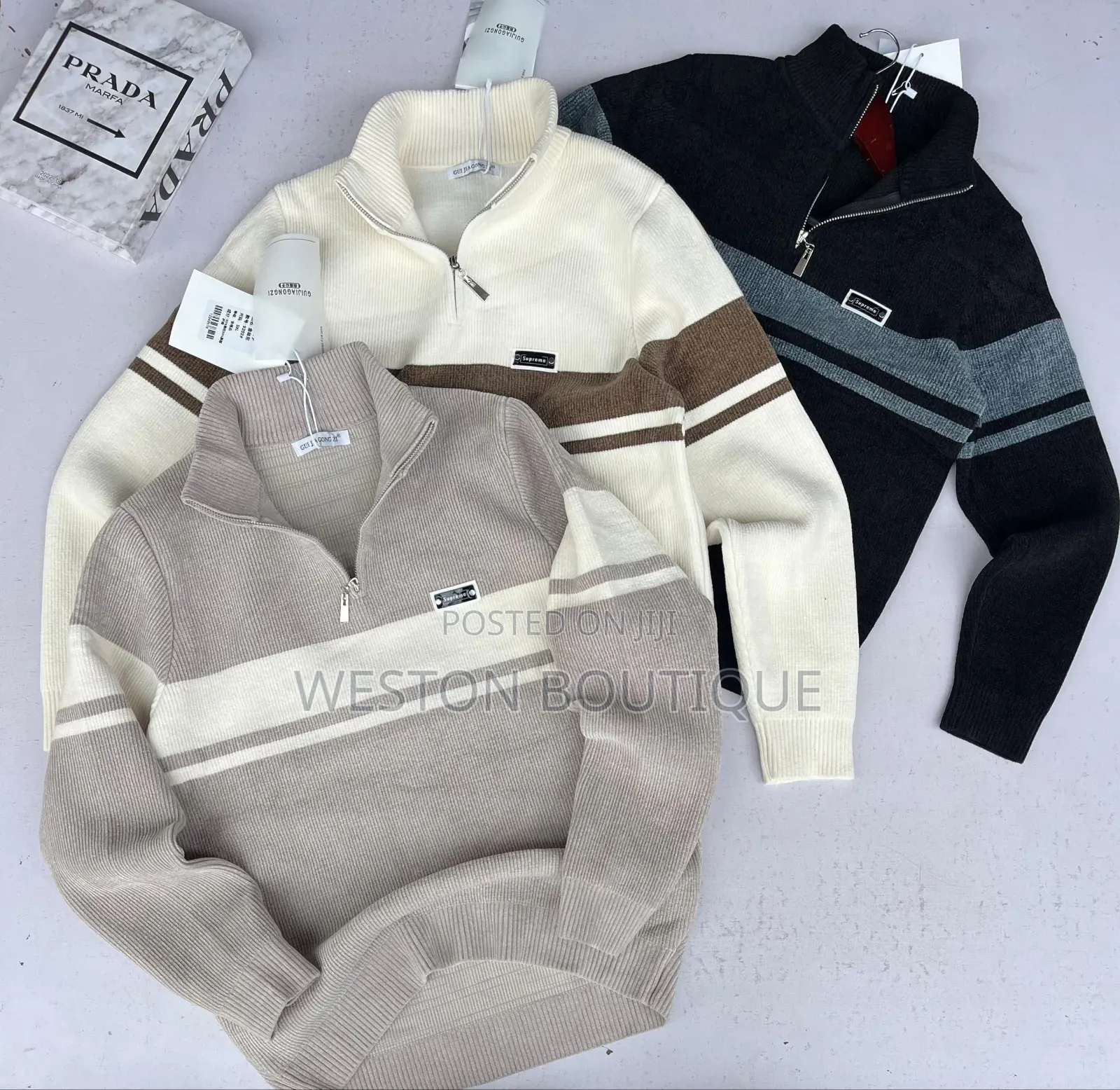 Original Men's Office Quarter Zipper Sweaters