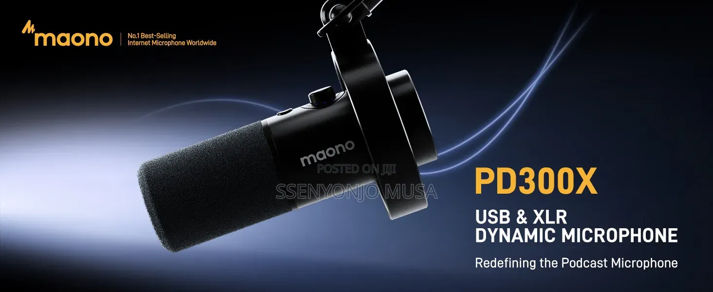 MAONO PD300X USB/XLR Dynamic Microphone for Podcast, Streaming Record