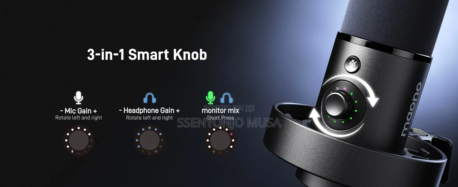 MAONO PD300X USB/XLR Dynamic Microphone for Podcast, Streaming Record