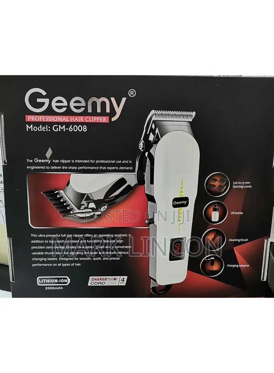 Geemy Professional Hair Clipper, Model GM-6008