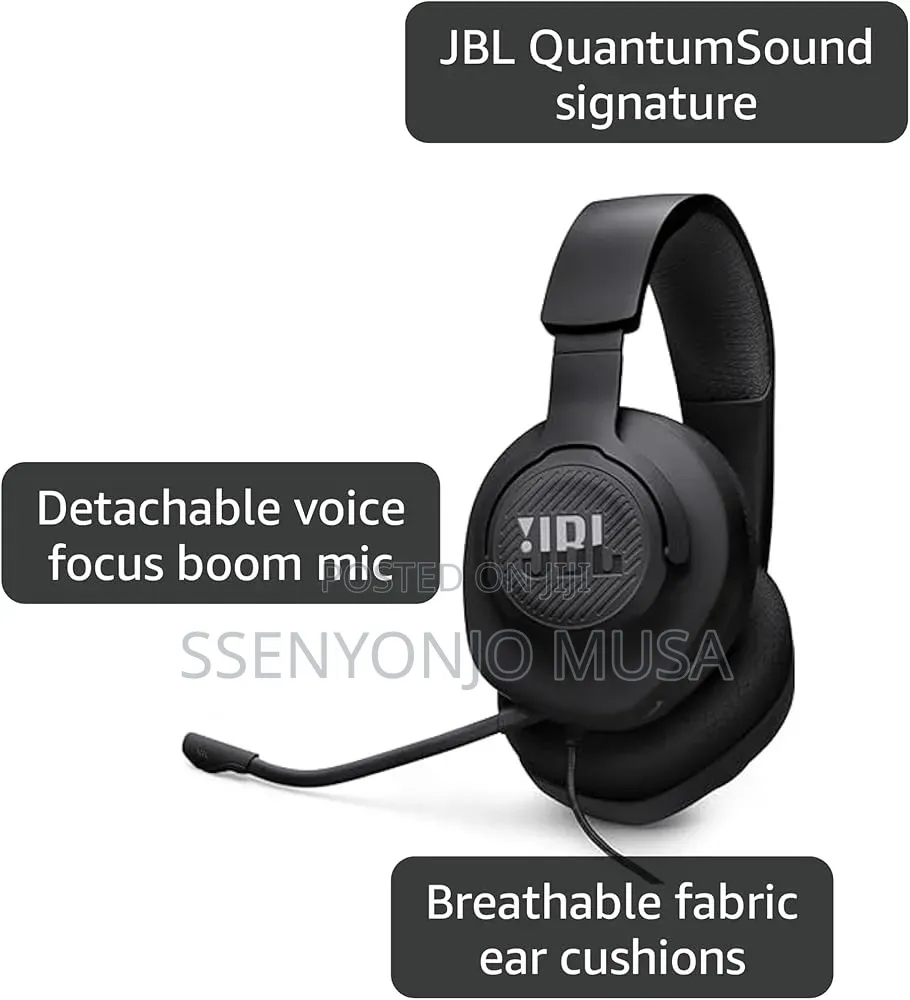 JBL Quantum 100M2 Wired Gaming Headset With Detachable Mic