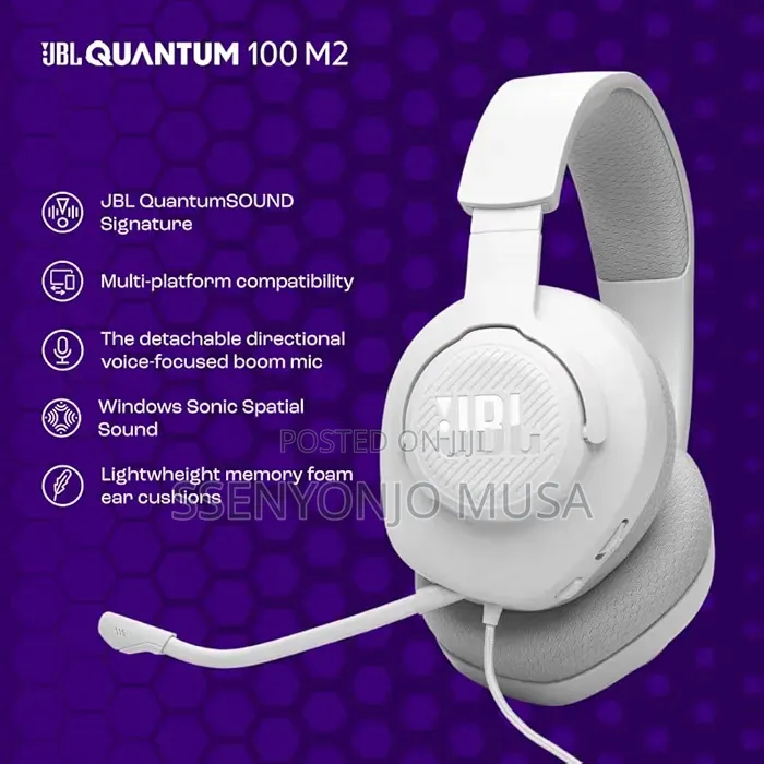 JBL Quantum 100M2 Wired Gaming Headset With Detachable Mic