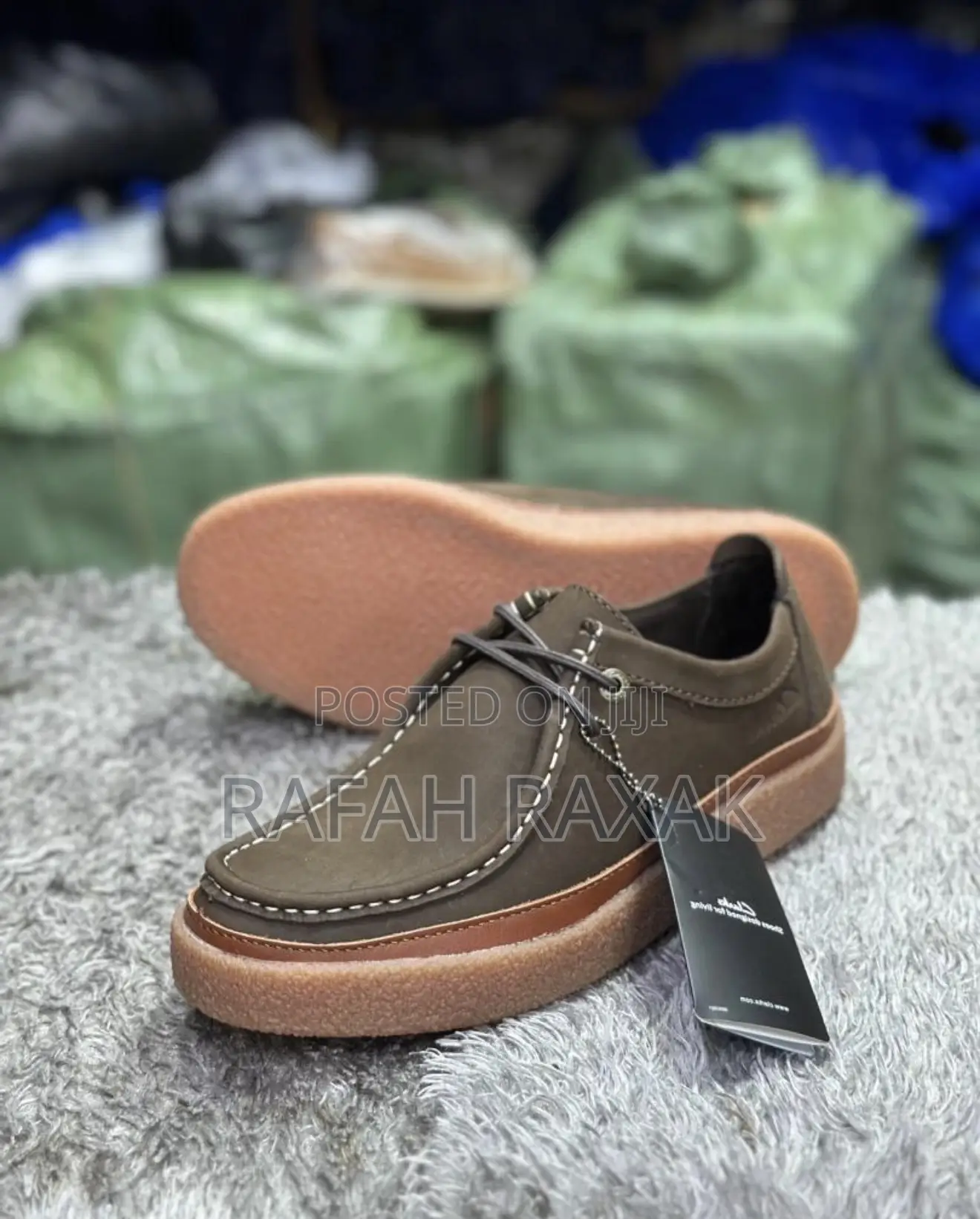 Original Men’s Classic Clarks Clarkwood Moc Dark Tan Casual Shoes
