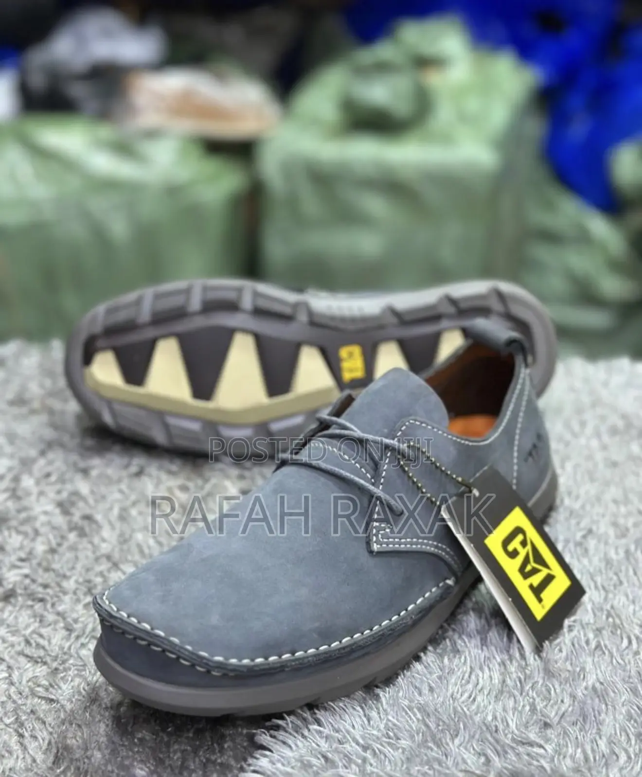 Men’s Classic Mid-Gray CATERPILLAR Smart Casual Low Boat Shoes