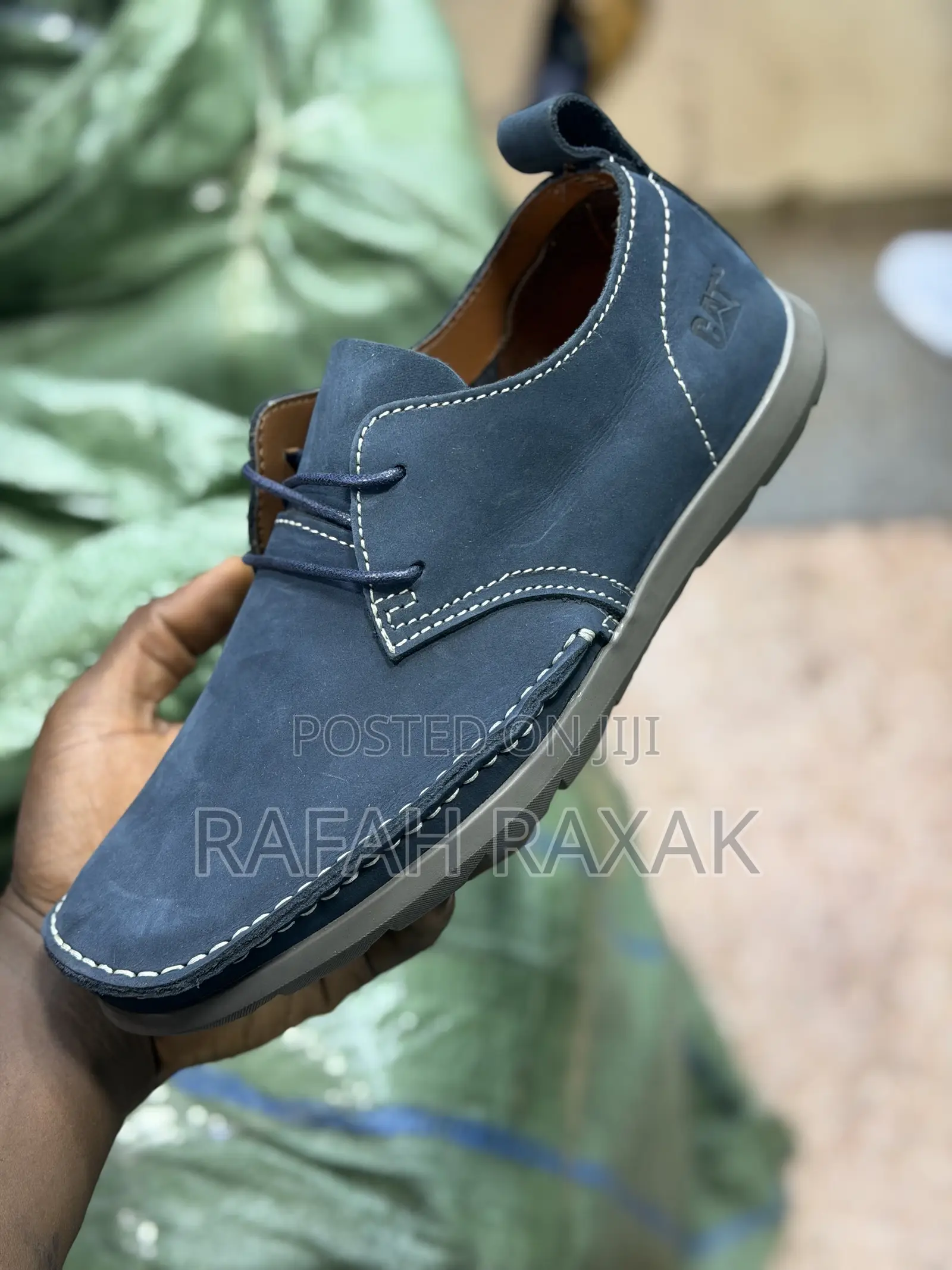 Original Men’s Blue CAT Casual Leather Low Shoes