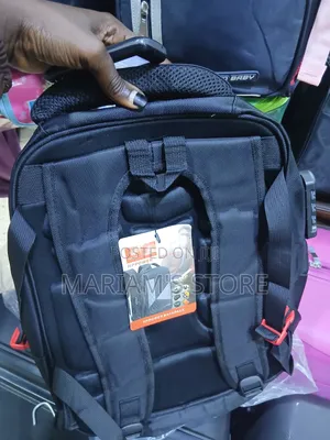 Oxford Cloth Laptop Backpack With Prominent Red Buckles and "HPPower"