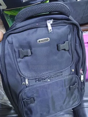Oxford Cloth Laptop Backpack With Prominent Red Buckles and "HPPower"