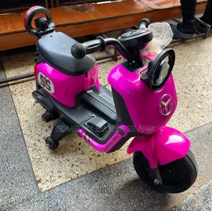 Rechargeable Kids Motorcycle With Side Wheels Pink 1 to 4 Years