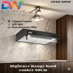 DW Chimney Hood Extractor Range Hood - Black