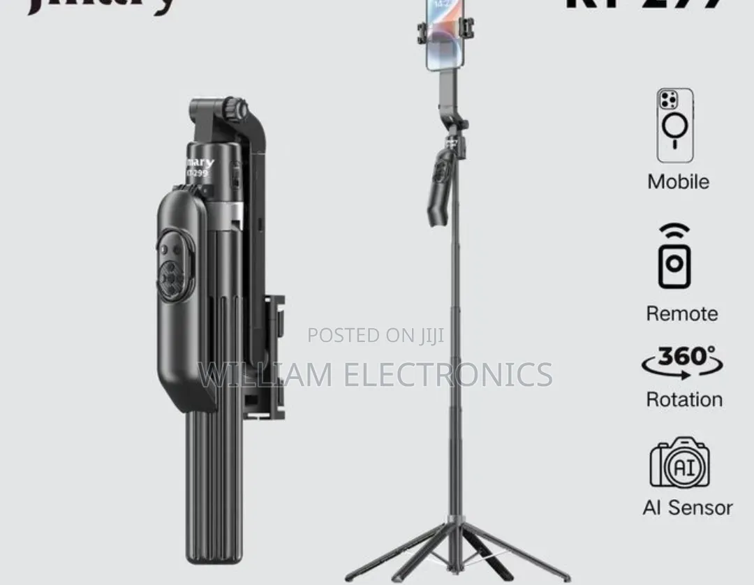 Jmary KT-299 Rotation Smart Tripods AI Face Sensor Selfie Stick Tripod