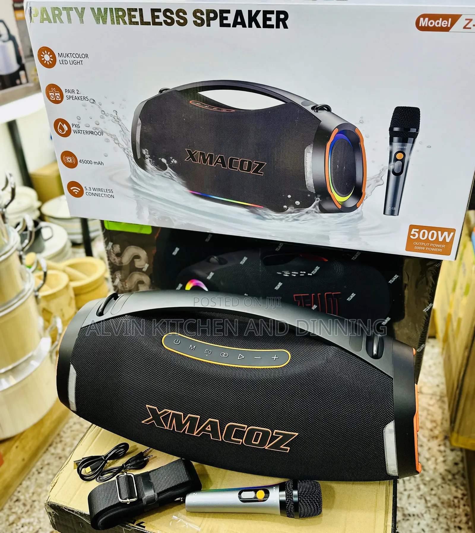 Wireless Speaker, Heavy- Bass 500W