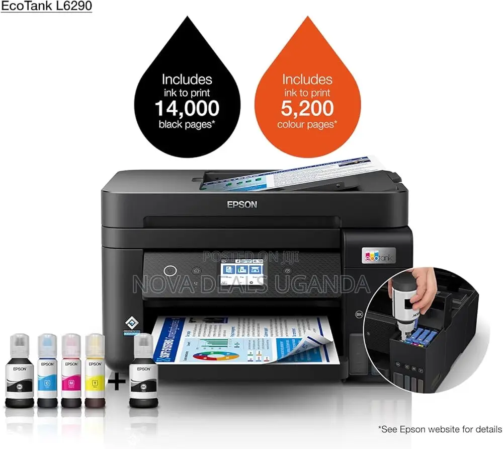 Epson EcoTank L6290 Wi‐Fi Ink Tank Printer | 4‐in‐1|30‐Sheet ADF