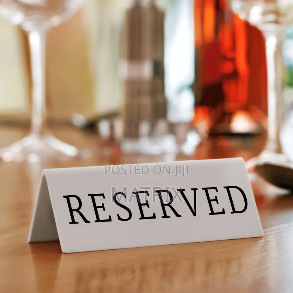 Reserved Table Sign