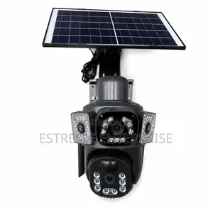 Solar CCTV Security Camera With Double Lens 4g Outdoor