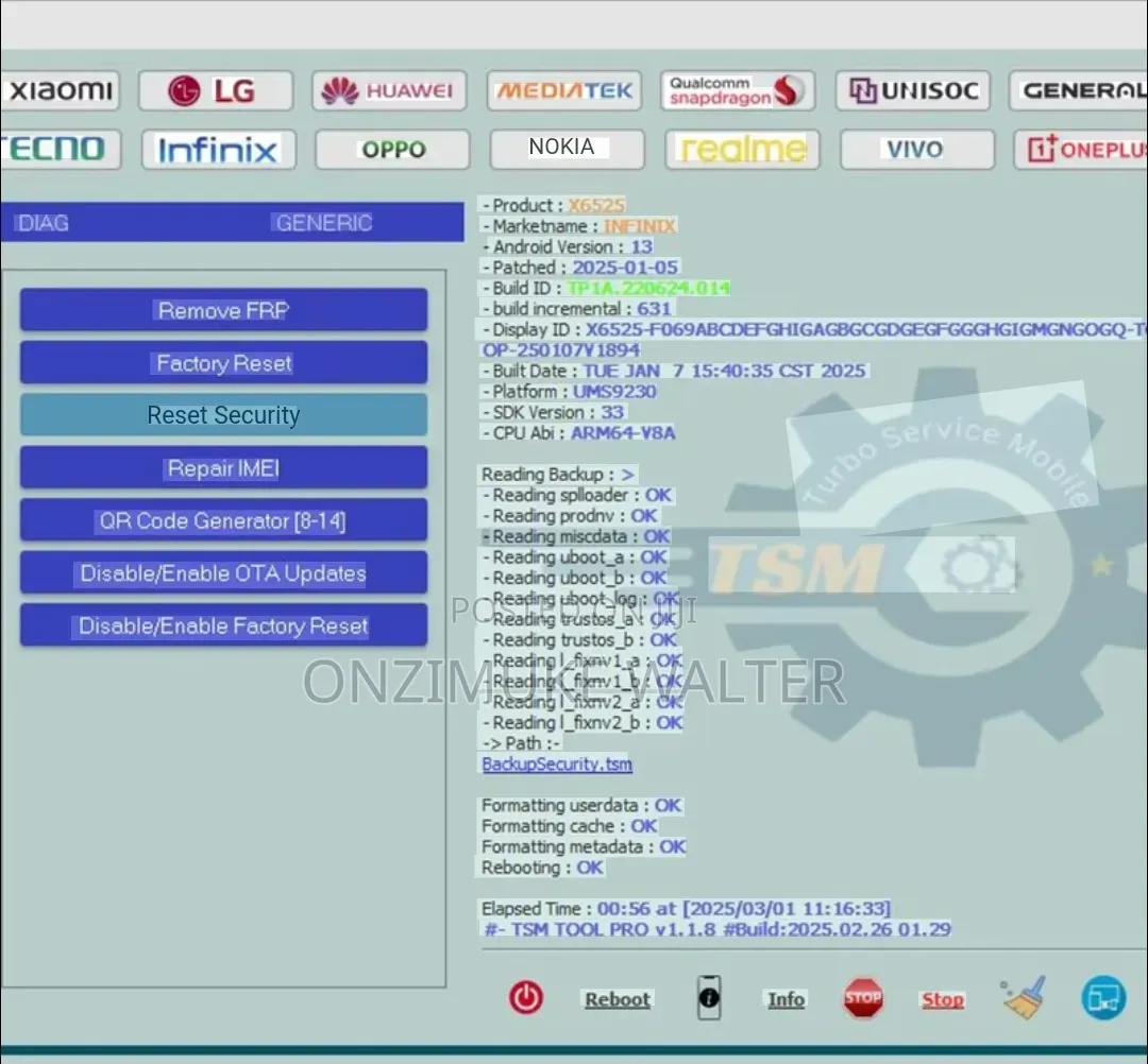 TSM Unlocking Tool