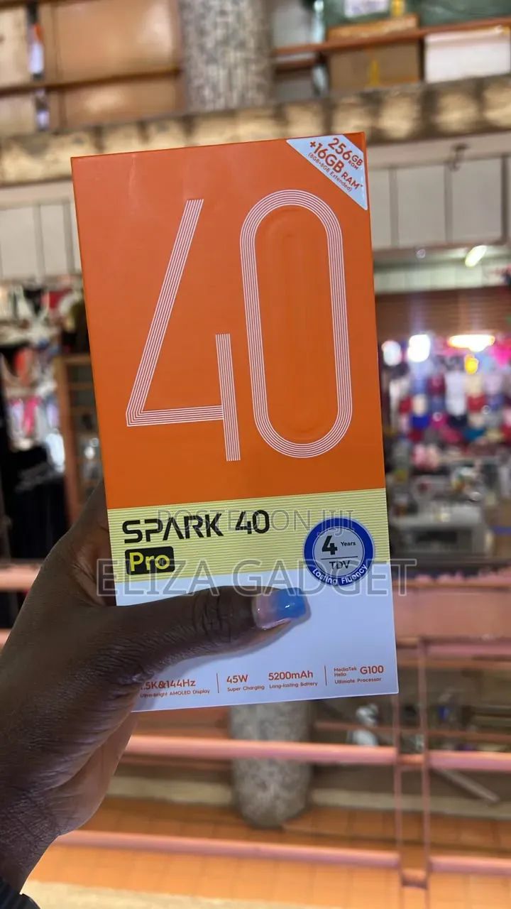 New Tecno Spark 40 Pro 256 GB Black