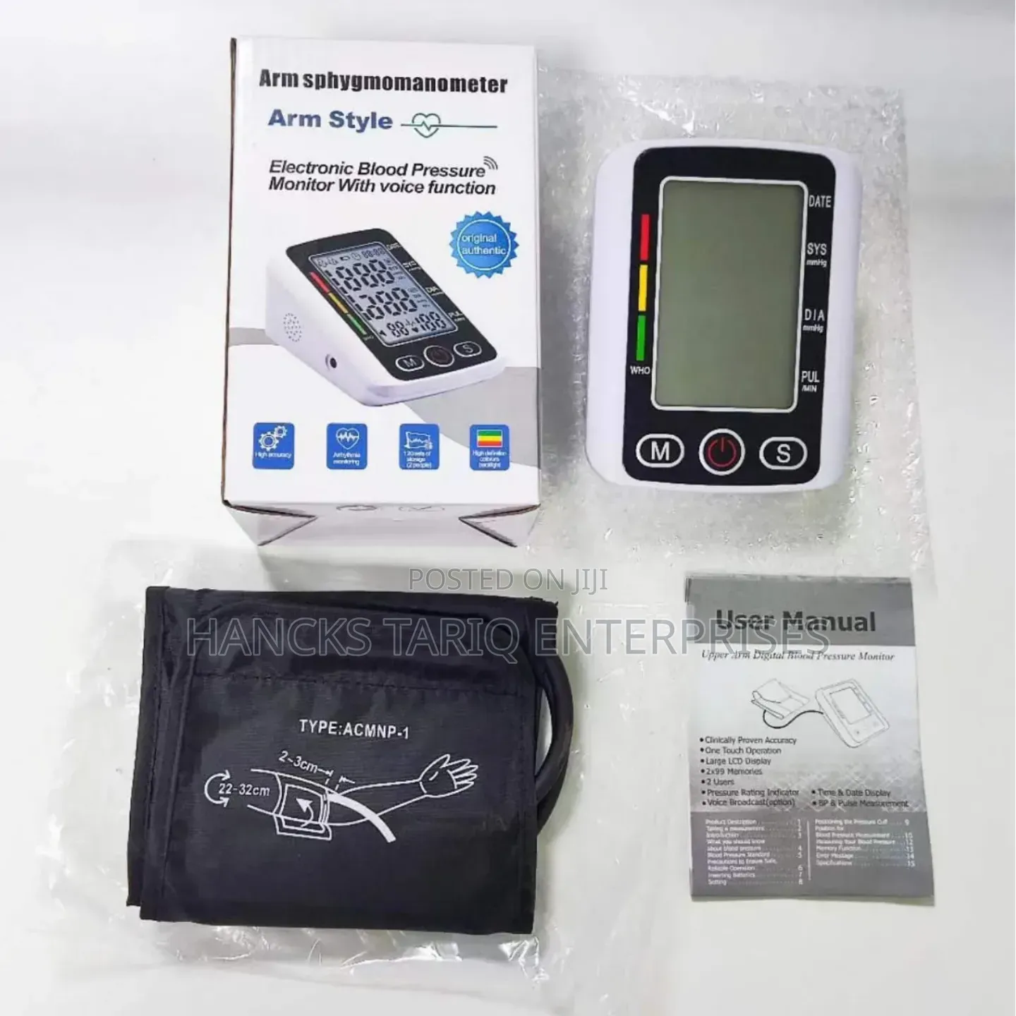Arm Style Electronic Blood Pressure Monitor – Digital Sphygmomanometer