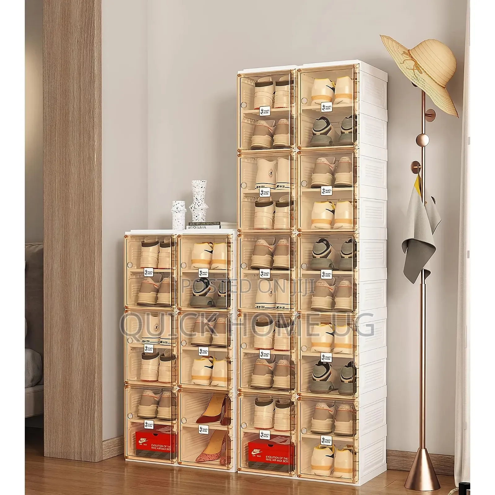 (9Layers)Foldable Stackable Shoe Cabinet, Shoe Storage Box