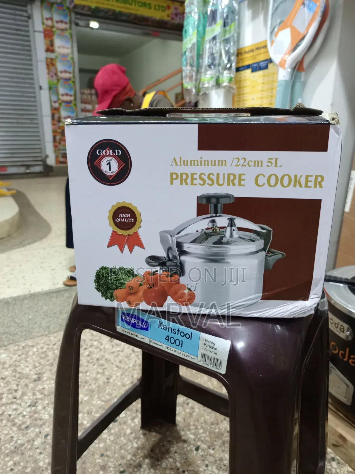 Gold 1 Brand 5-Liter Aluminum Pressure Cooker