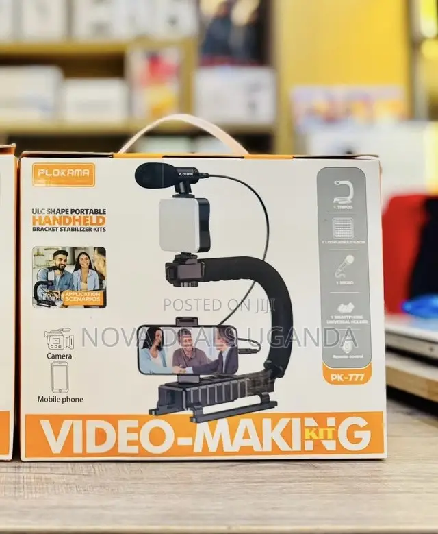 Plokama Pk-777 Video Making Kit With Mic and Handheld Stabilizer Kit