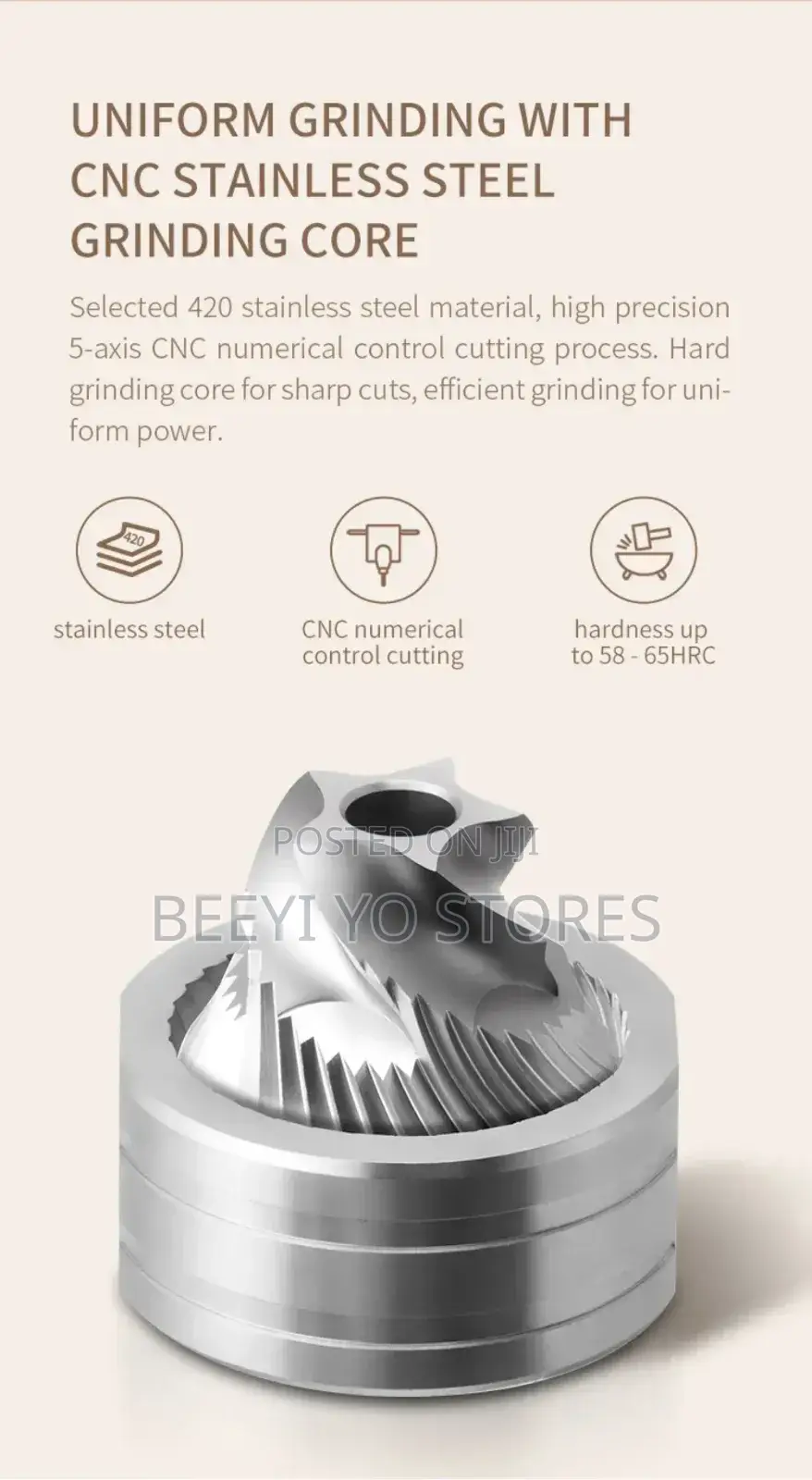 Portable Manual Coffee Grinder – Stainless Steel Grinding Core