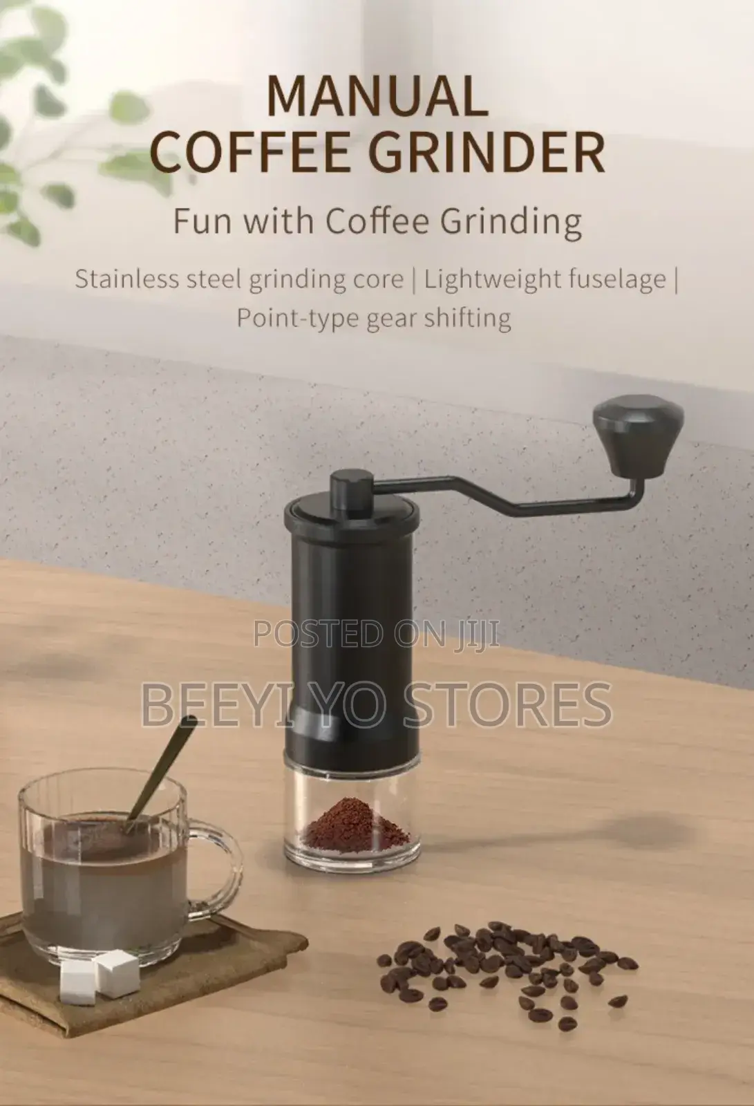 Portable Manual Coffee Grinder – Stainless Steel Grinding Core