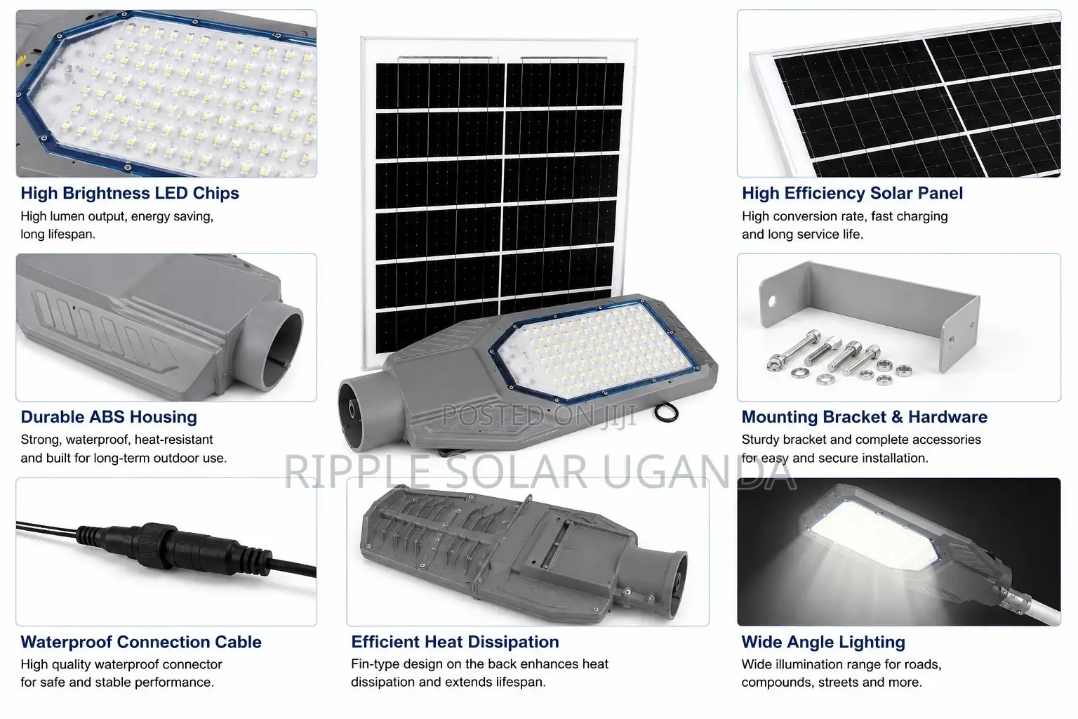 200W Solar Street Light Waterproof Outdoor Security Lamp IP65