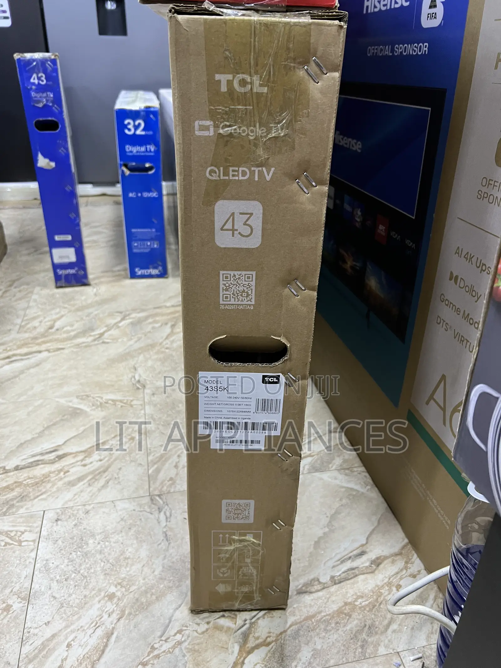 TCL 43inch Android TV,QLED With Storage and 3years Warranty.