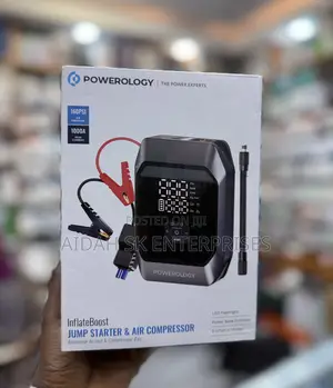 Powerology Inflate Boost Jump Starter With Air Compressor