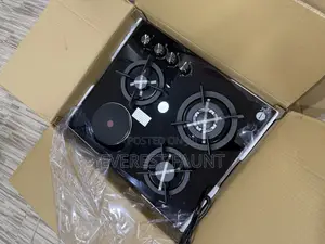 IQRA GLASS BURNER HOOB 3 Gas Plates and Electric Plate