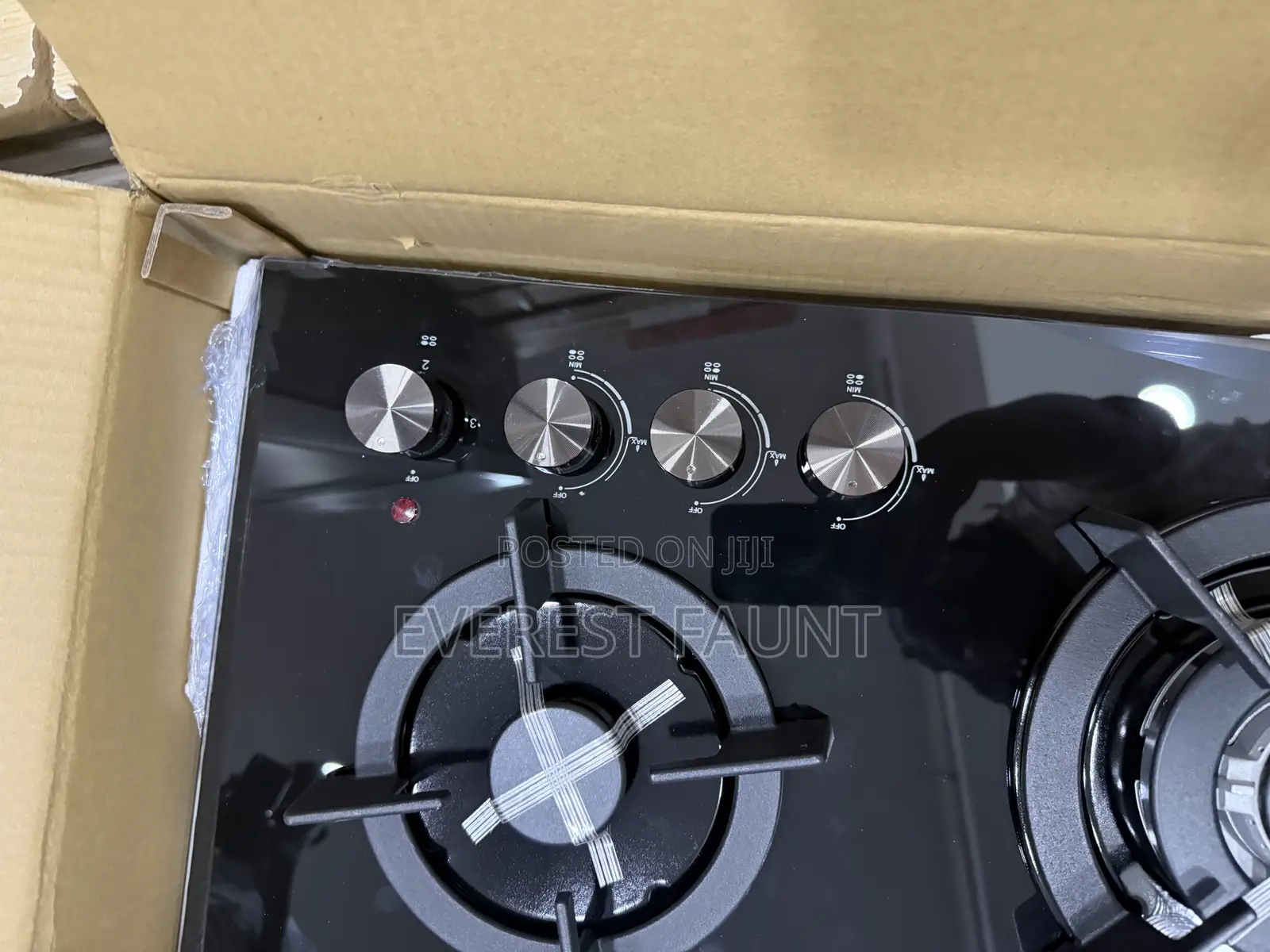 IQRA GLASS BURNER HOOB 3 Gas Plates and Electric Plate