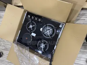 IQRA GLASS BURNER HOOB 3 Gas Plates and Electric Plate