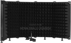 Portable Vocal Booth With Ambient Reflection Filter and Floor Stand