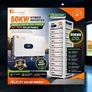 Felicity 50KW Hybrid Solar System With 48 Panels X 580W Panels