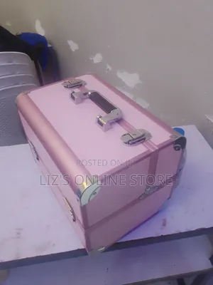 Pink Cosmetic Train Case