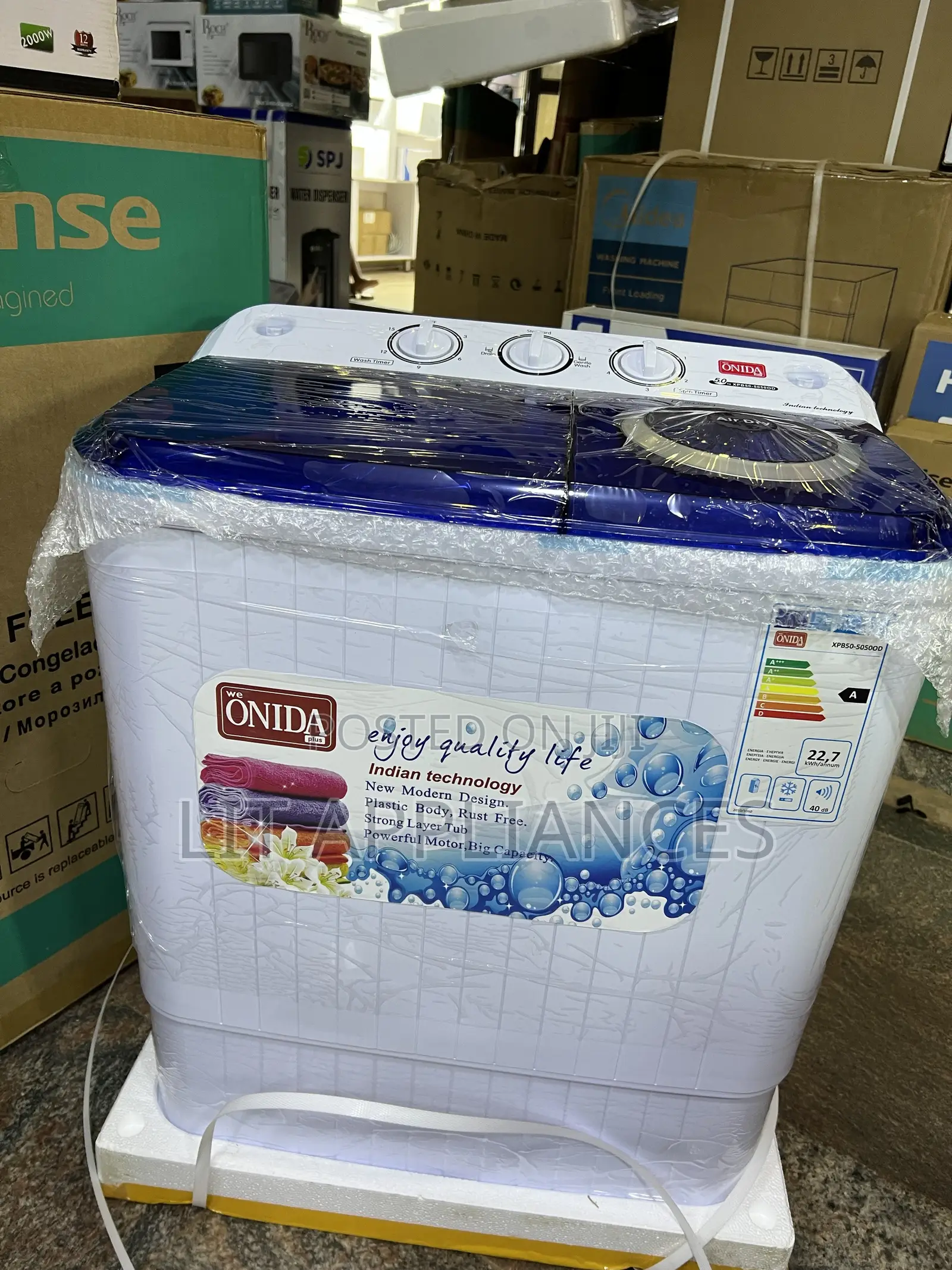 Onida 5kg Washing Machine,twin Tub With 2years Warranty.