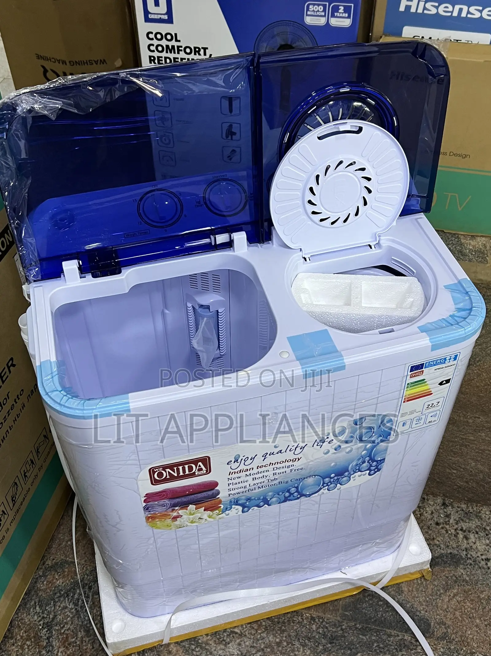 Onida 5kg Washing Machine,twin Tub With 2years Warranty.