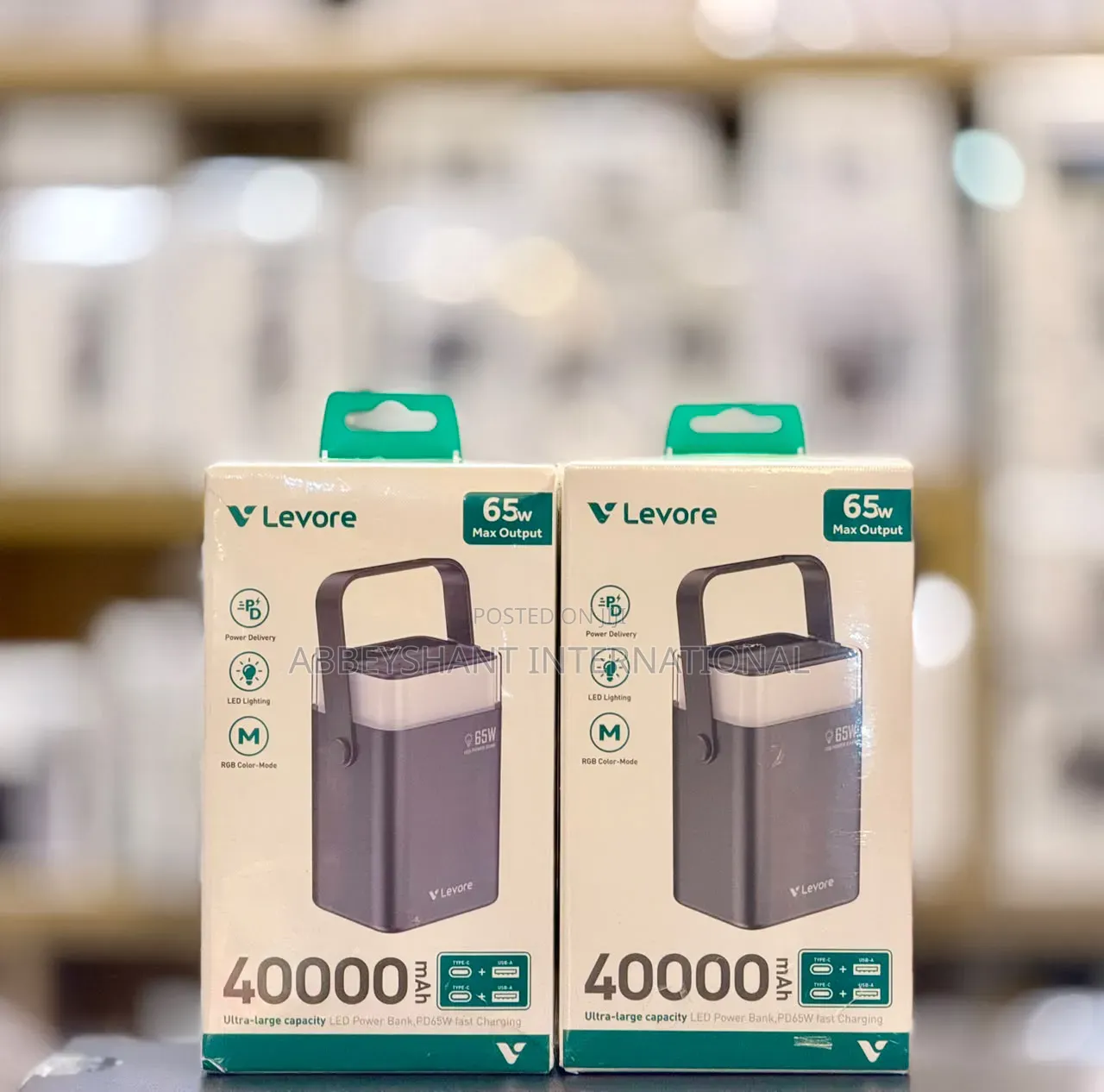 Power Bank Levore 40000mAh 65W Ultra-Large Capacity Power Bank