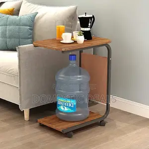 Mobile Side Table With Wheels Pocket
