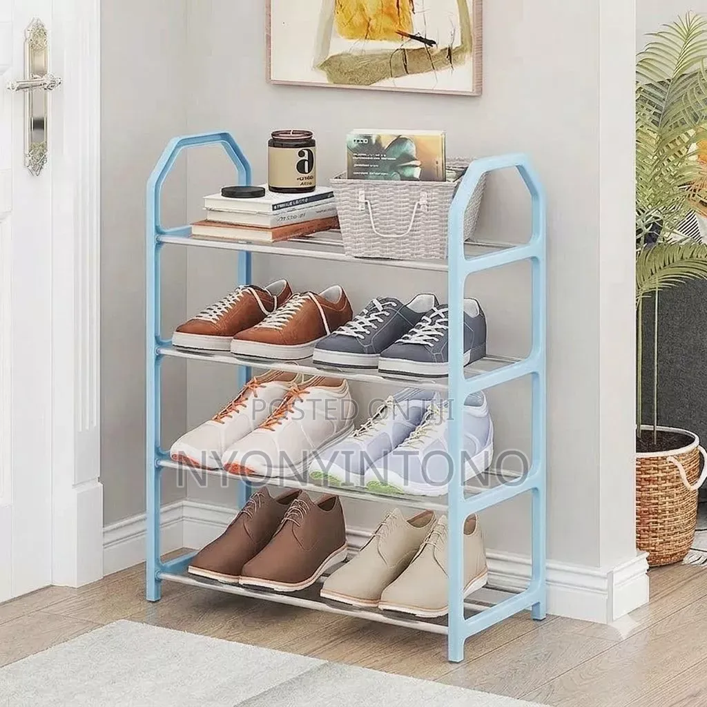 4layers Metallic Strong Shoe Rack