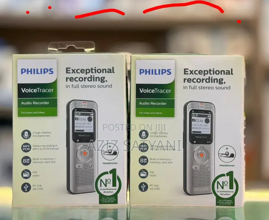 Philips VCT Voice Recorder Recording Stereo Sound Rechargeable 8gb