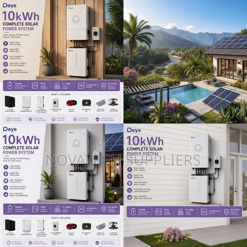 Deye 10kWh Complete Hybrid Solar System 8kW Inverter Kit